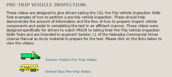 SCHOOL BUS Pre-Trip Practice Video